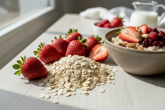 Strawberry Overnight Oats with Collagen Peptides
